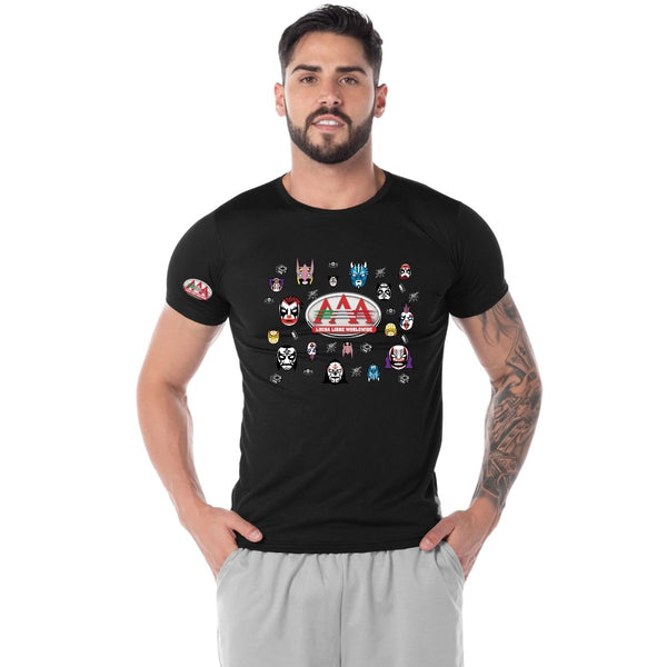 Playera Transpirable Hombre Lucha Libre AAA Mexicana Luchadores