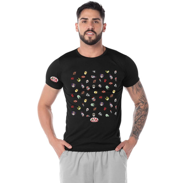Playera Transpirable Hombre Lucha Libre AAA Luchadores emoji