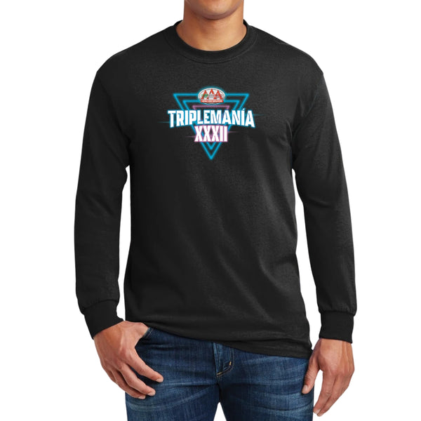 Playera Deportiva M Larga Hombre Lucha Libre AAA Triplemanía XXXII