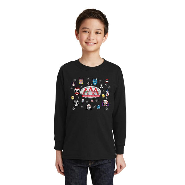 Playera M Larga Niños Lucha Libre AAA Mexicana Luchadores