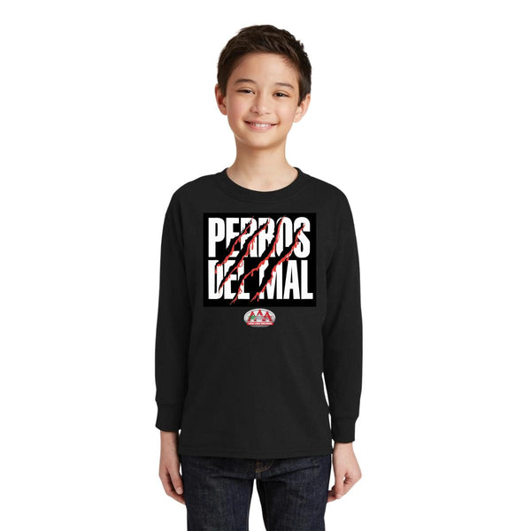 Playera M Larga Niños Lucha Libre AAA Perros del mal