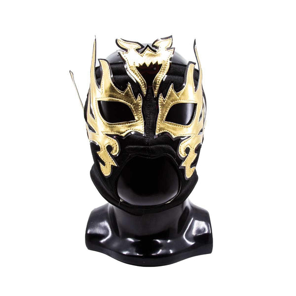 Máscara Lucha Libre AAA La Hiedra Negro-Oro MAS-A-005
