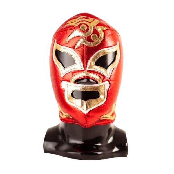 Máscara Lucha Libre AAA Forastero Rojo-Oro AAA113