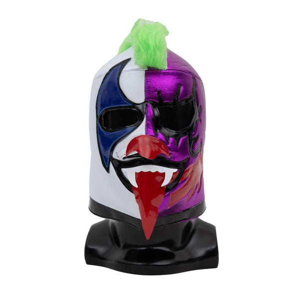 Máscara Lucha Libre AAA Psycho Clown Bco-Mor-Vde-Roj AAA145R